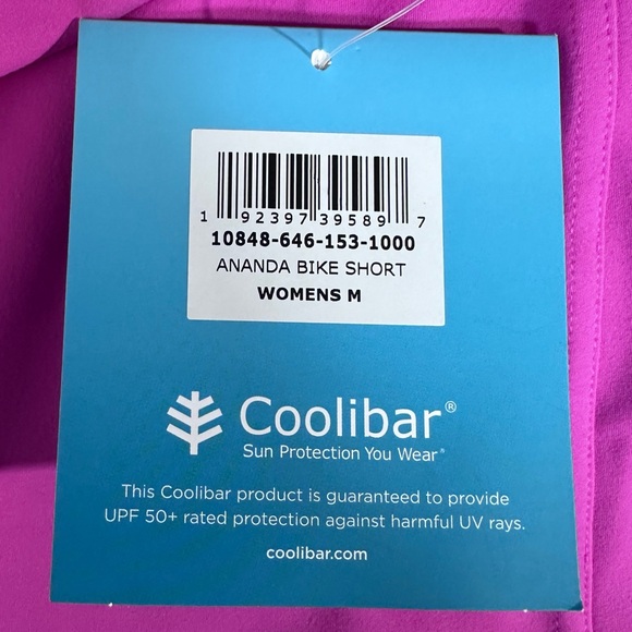 Coolibar Ananda Bike Shorts in Bright Pink NWT [C11] - Picture 8 of 10